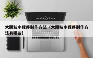 泗阳大颗粒小程序制作方法（大颗粒小程序制作方法有哪些）